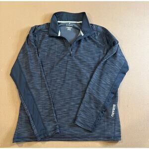 Elevate Women’s Dark Grey Quarter-Zip Pullover with Subaru Logo- Size XL